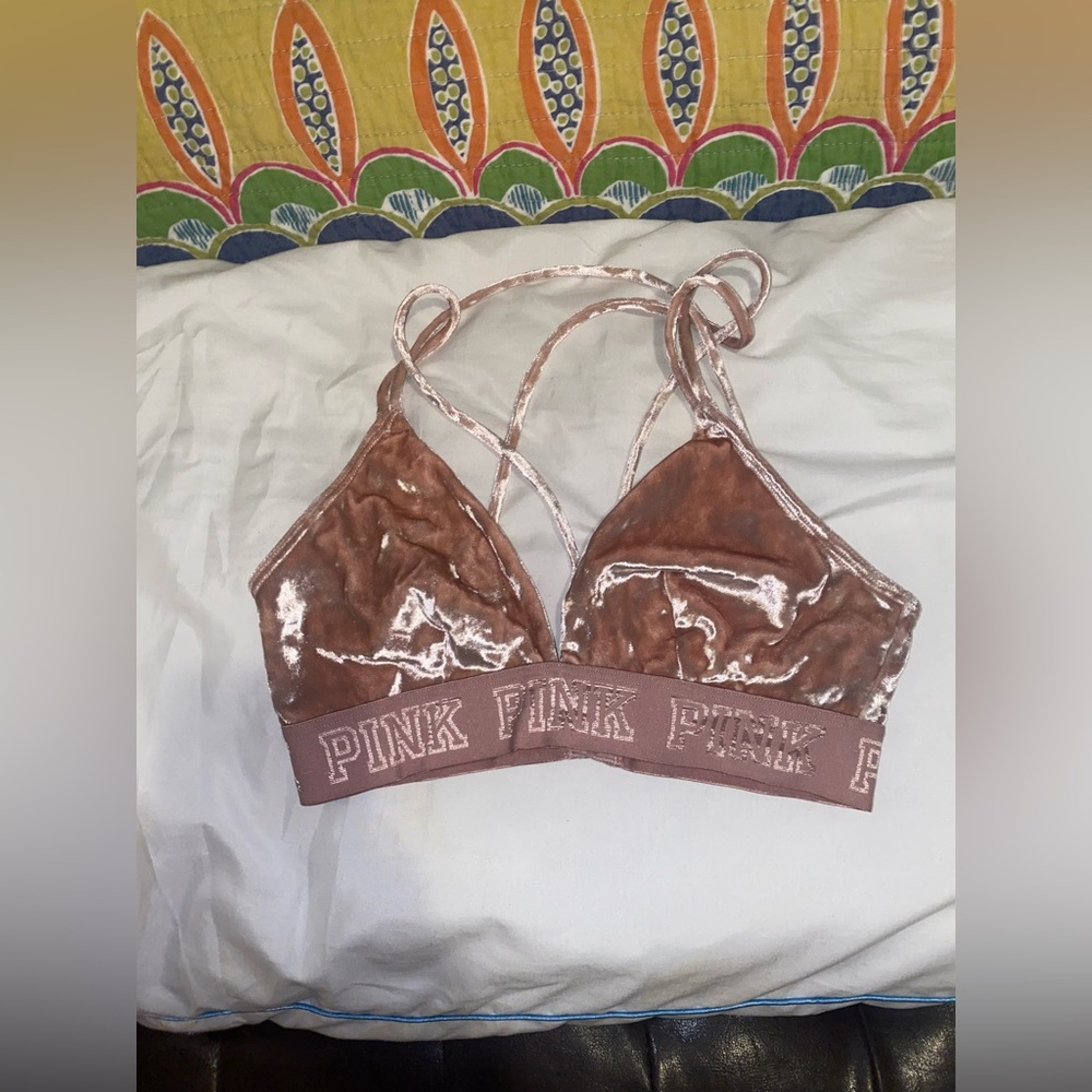 Victoria’s Secret PINK SM Pink Velvet Bralette